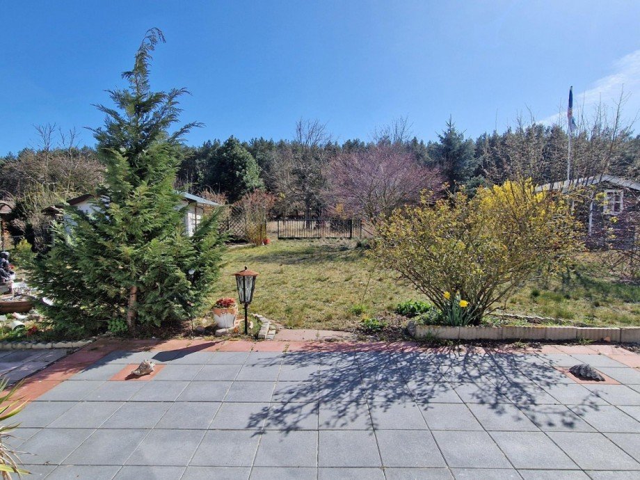 Blick von der Terrasse Einfamilienhaus Zempin