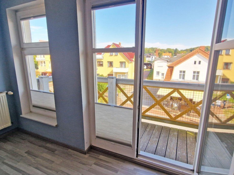 Zutritt Balkon am Schlafzimmer Wohnung Koserow
