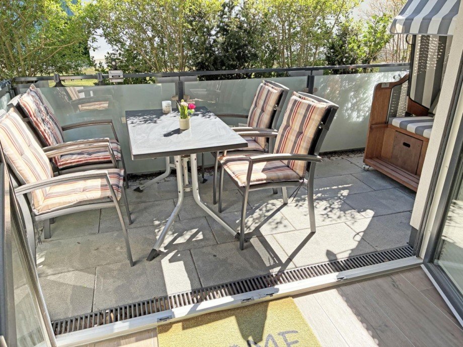 Terrasse am Wohnzimmer Wohnung Zinnowitz