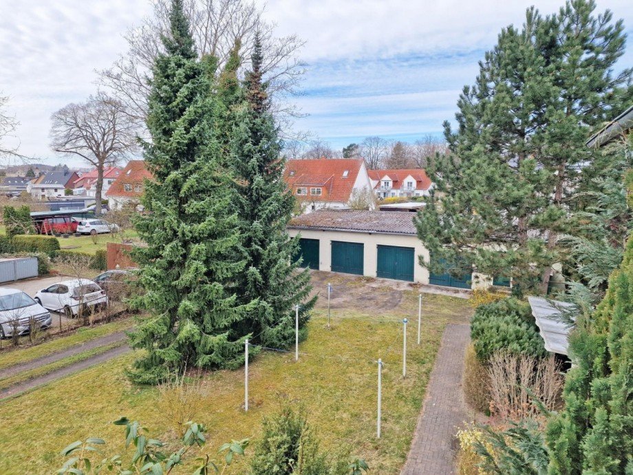 Ausblick von der Dachterrasse Wohnung Wolgast