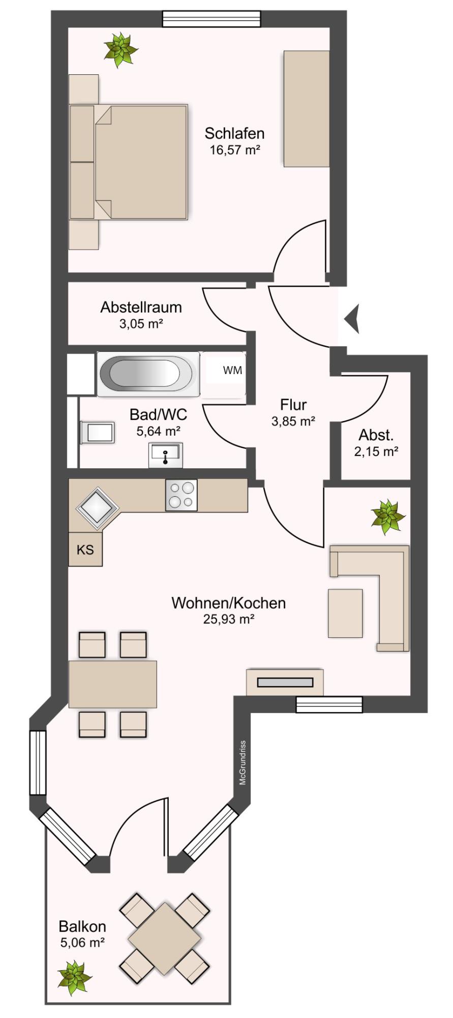 Grundriss Wohnung Bansin