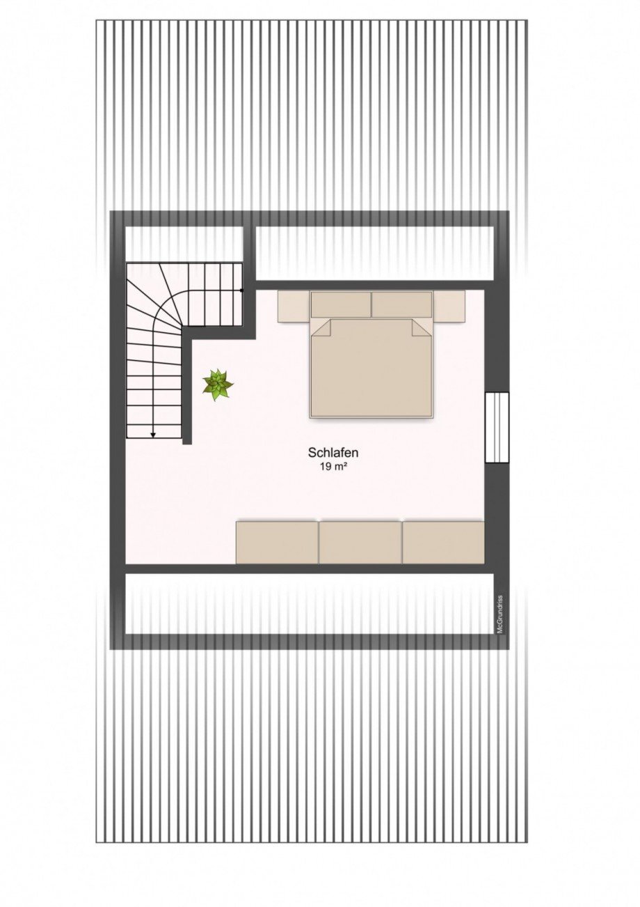 Grundriss_Maisonette-Wohnung__Spitzboden Wohnung Sauzin