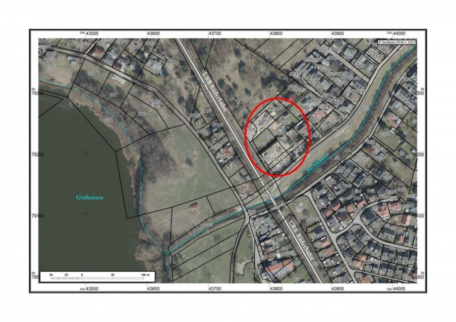 Luftbild zur Lage der Grdst.Heringsdorf-Neuhof Wohngrundst�ck Seebad Heringsdorf