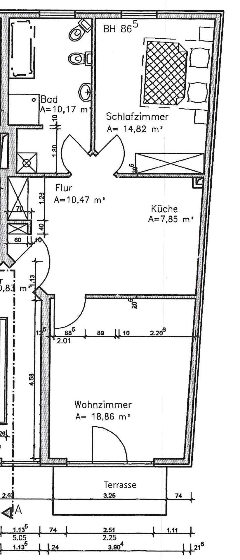 Grundriss- Wohnung Wolgast