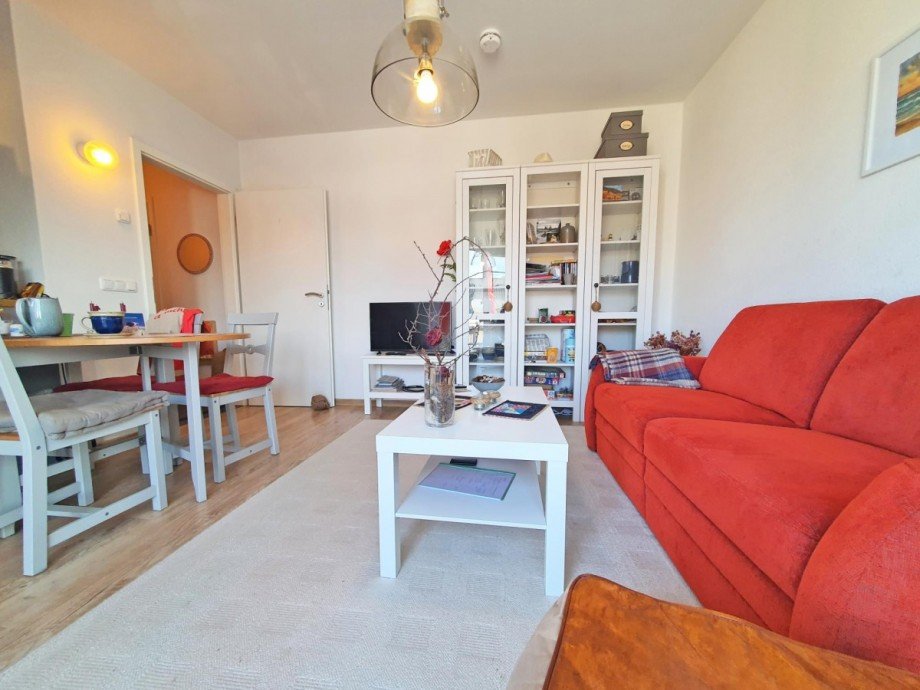 Wohnzimmer mit K�che Wohnung Trassenheide