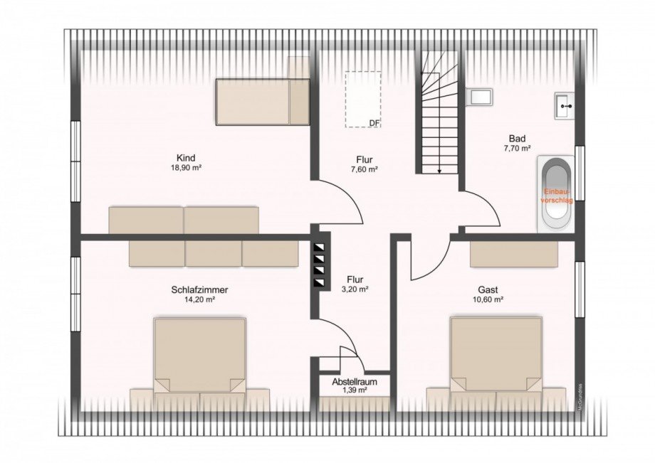 Dachgeschoss_ Einfamilienhaus Wolgast