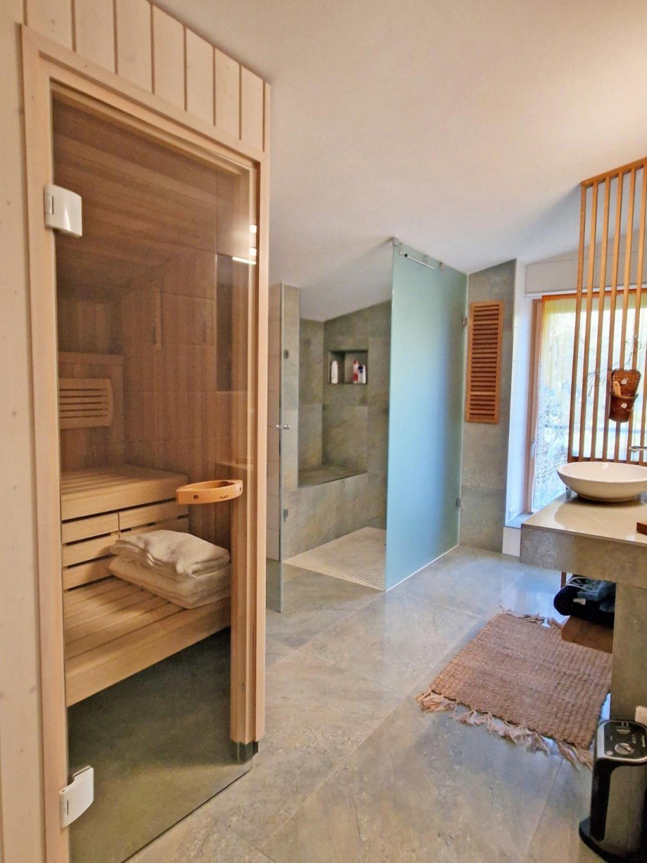 Bad mit Sauna und Dusche Einfamilienhaus Karlshagen