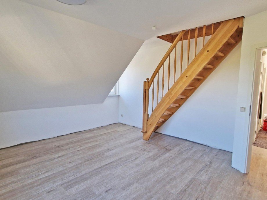 Schlafzimmer und Zugang Spitzboden Wohnung Wolgast