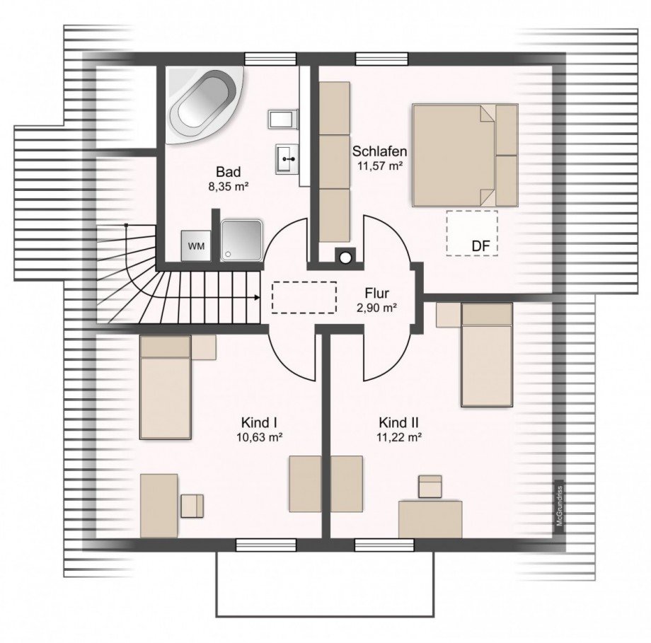 Dachgeschoss Einfamilienhaus Seebad Heringsdorf
