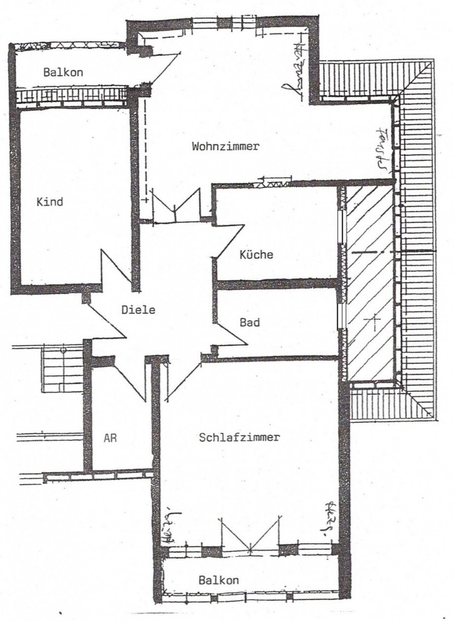 Grundriss Dachgeschoss Wohnung Koserow