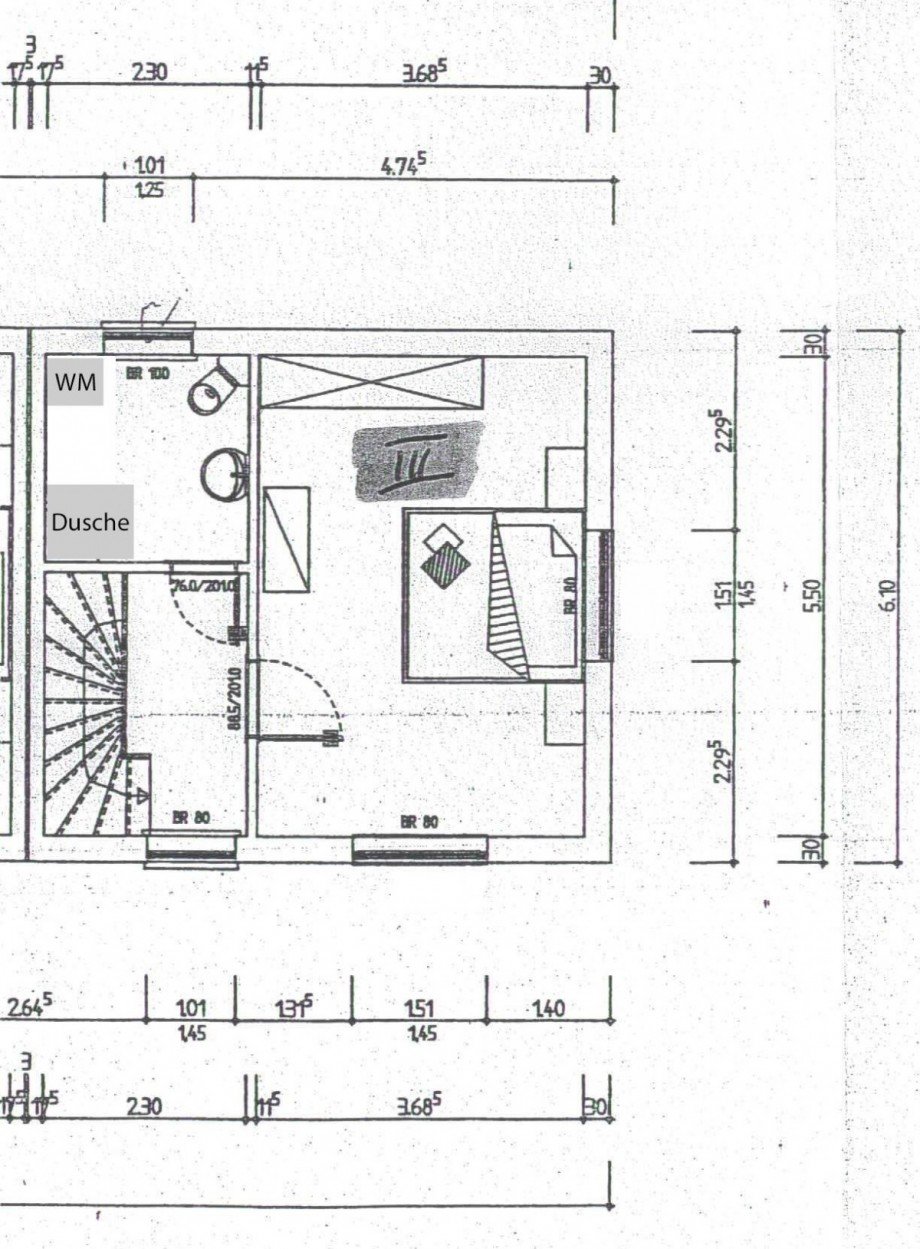 Grundriss Obergeschoss Wohnung Dargen