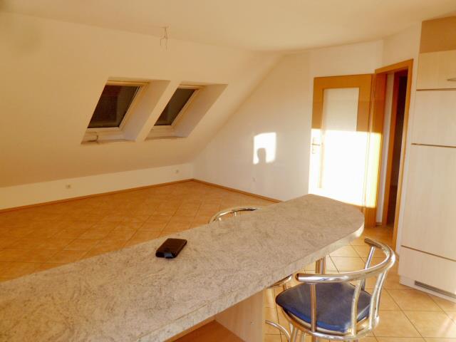 Wohnzimmer mit K�che Wohnung Zempin