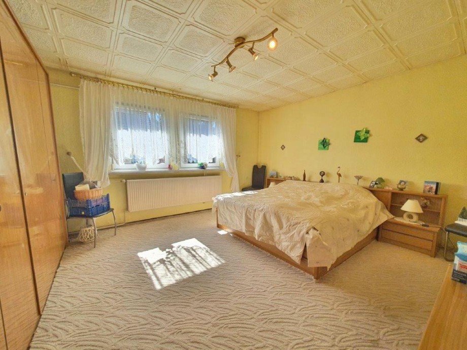 Schlafzimmer im Erdgeschoss Einfamilienhaus Trassenheide